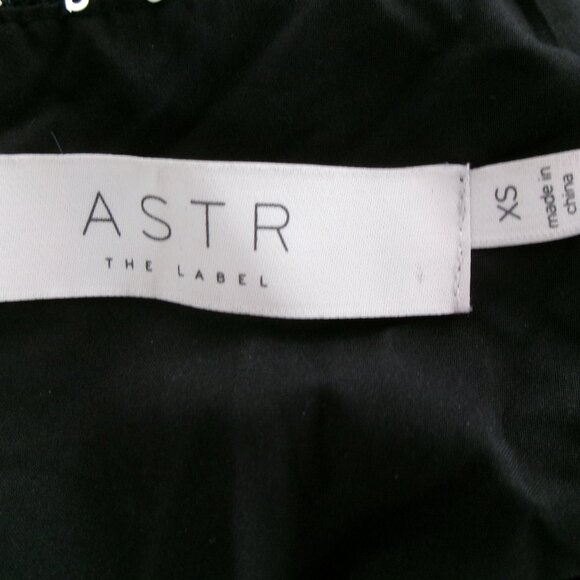 New ASTR The Label Black Sequin Silver Balloon Sleeve Ruched Mini Dress XS NWOT - Picture 12 of 13